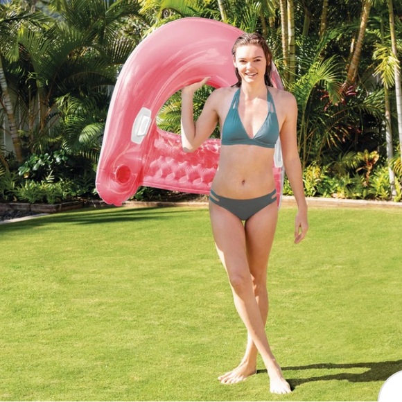 Pink Inflatable Pool Float - Picture 3 of 7
